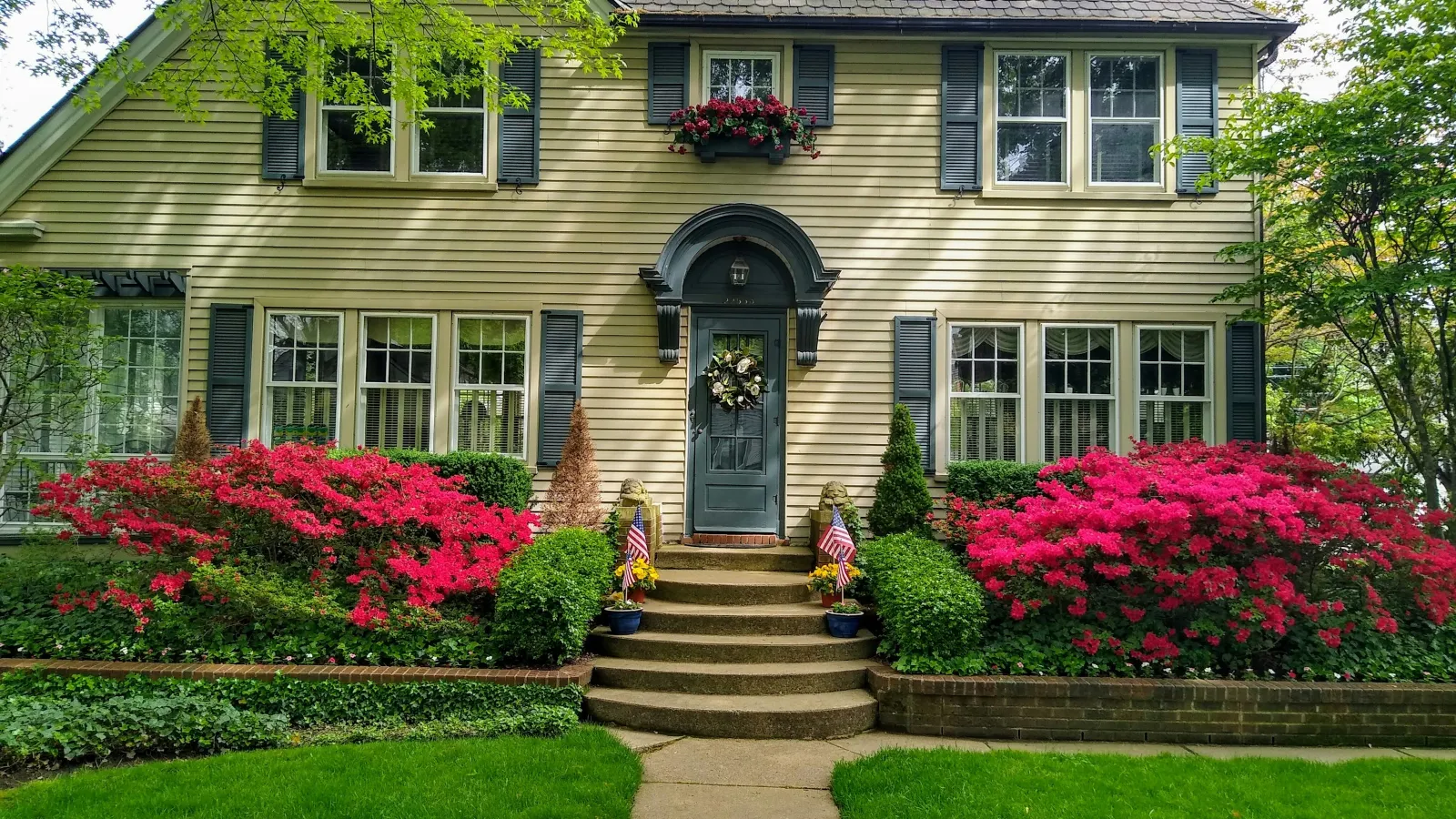 a house with a front yard