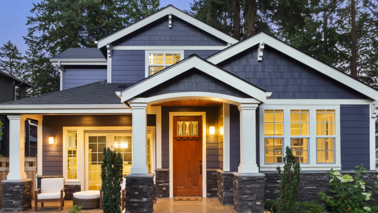 a house with a front yard