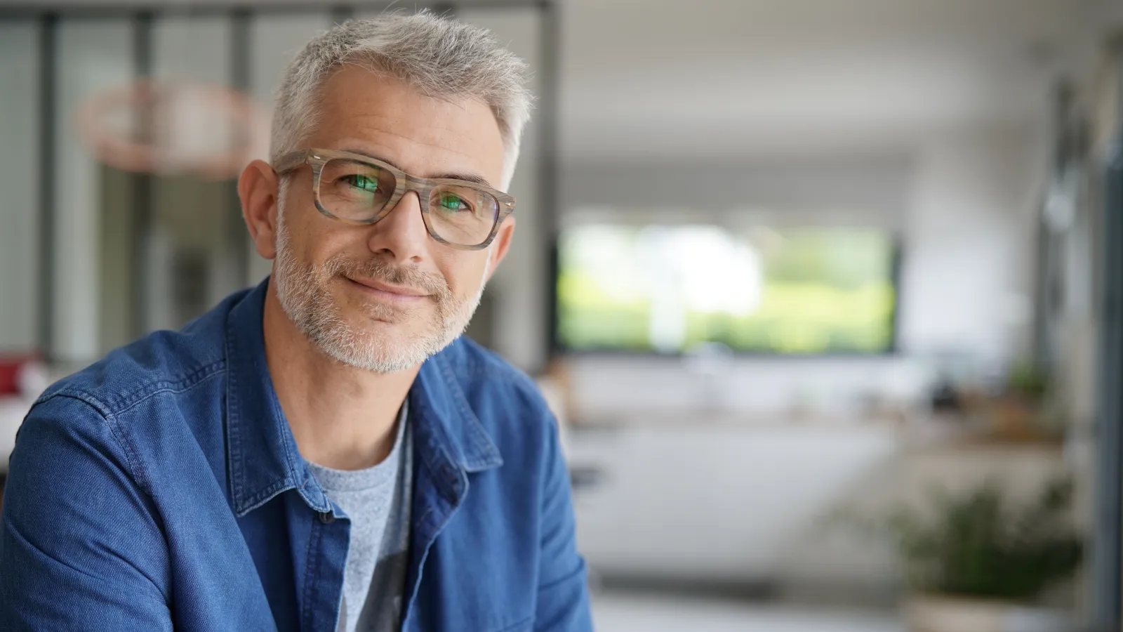 a man wearing glasses