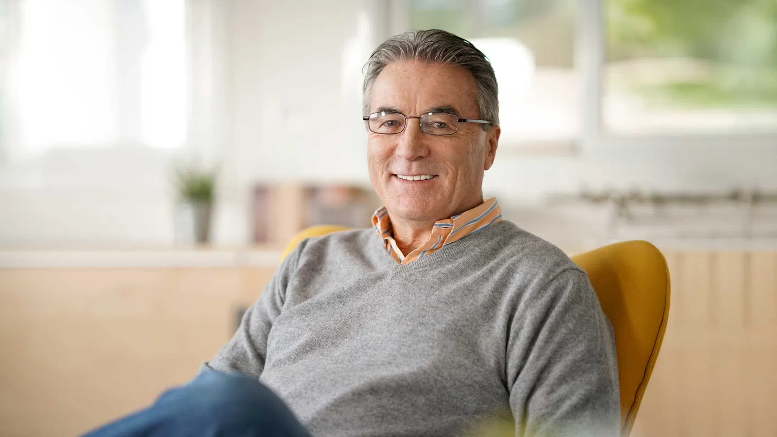 a man sitting in a chair