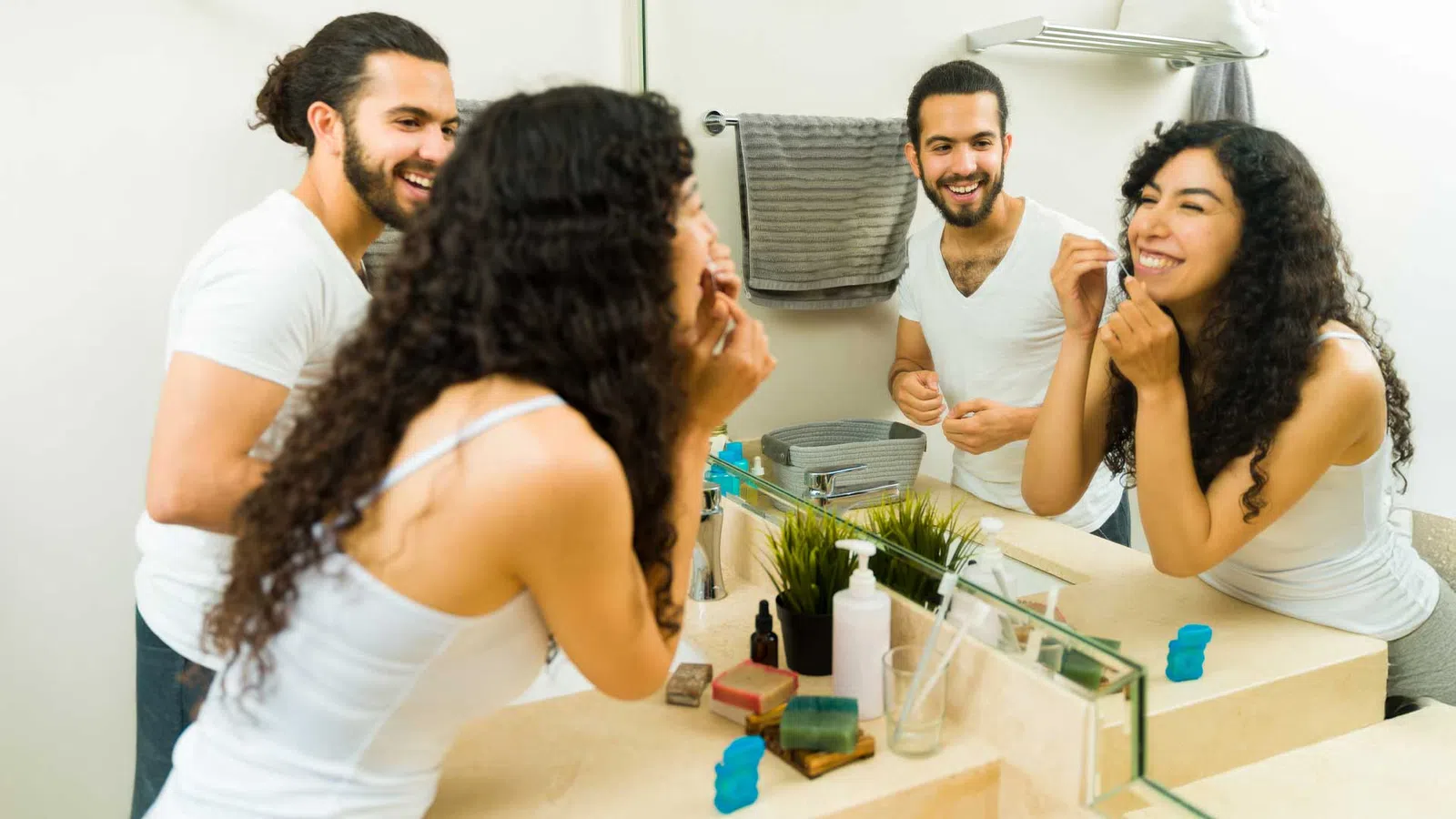 a group of people in a room