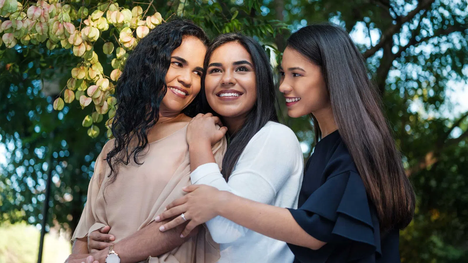 a group of women smiling
