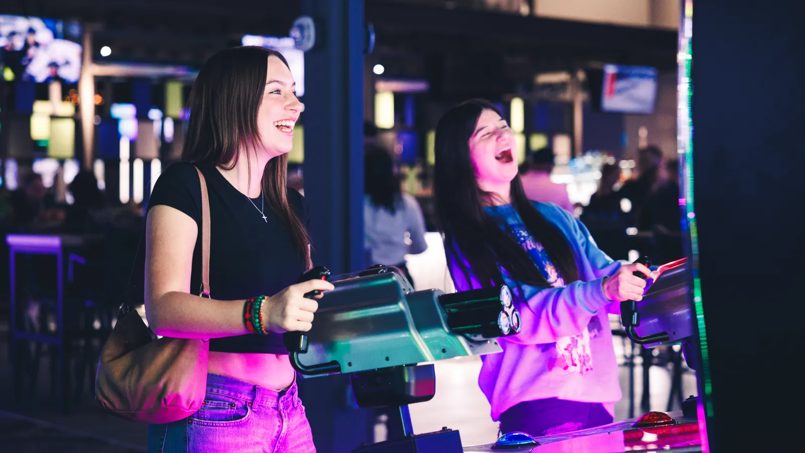 a couple of women in a room