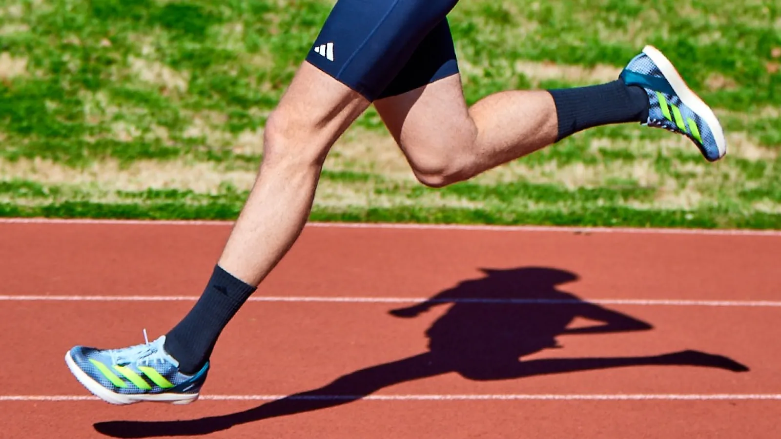 a person running on a track