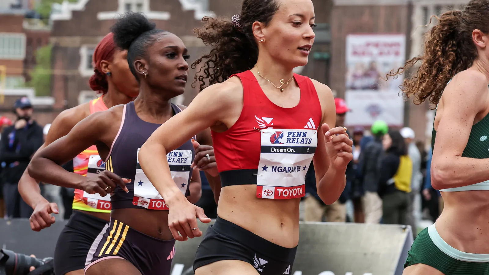 a group of women running