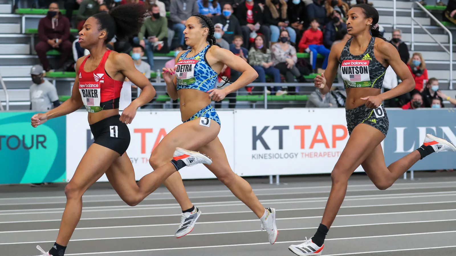 women running on a track