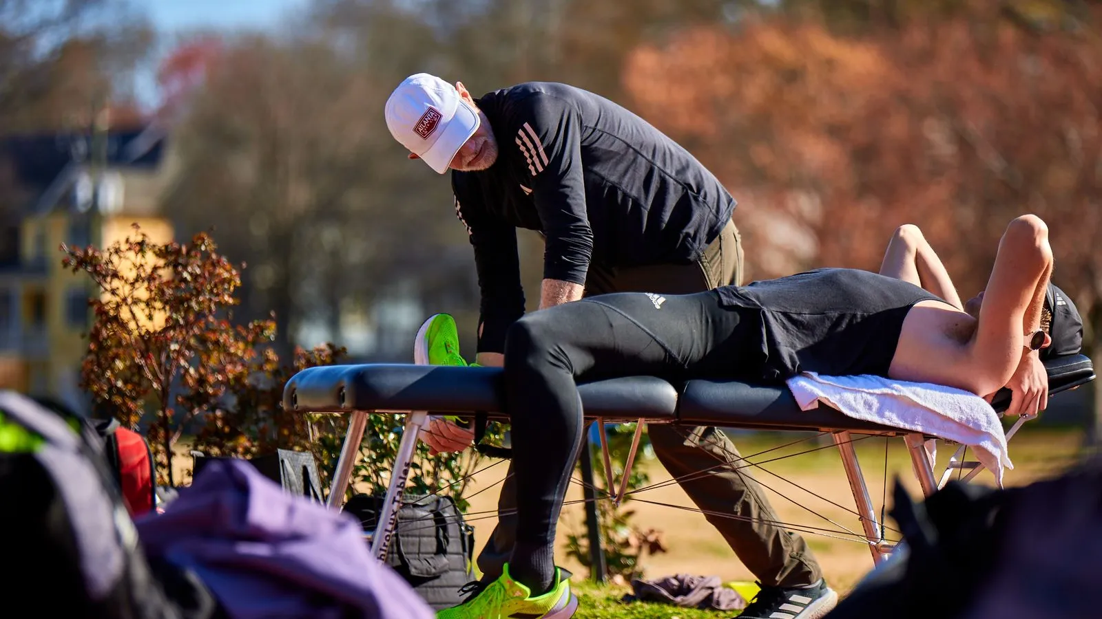 a person sitting on a bench