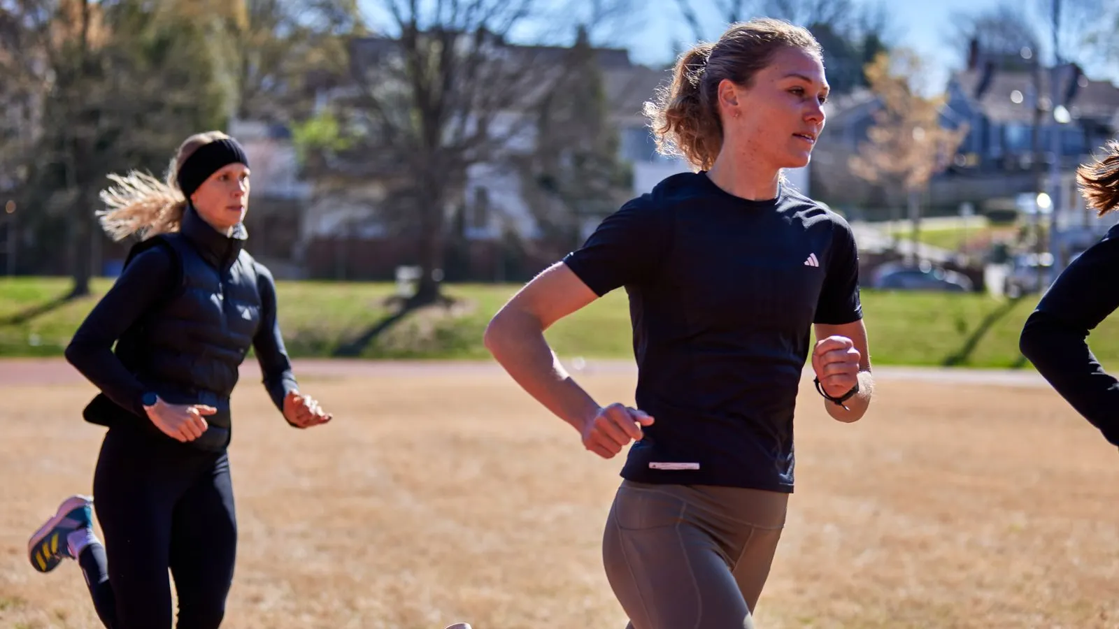 a group of women running