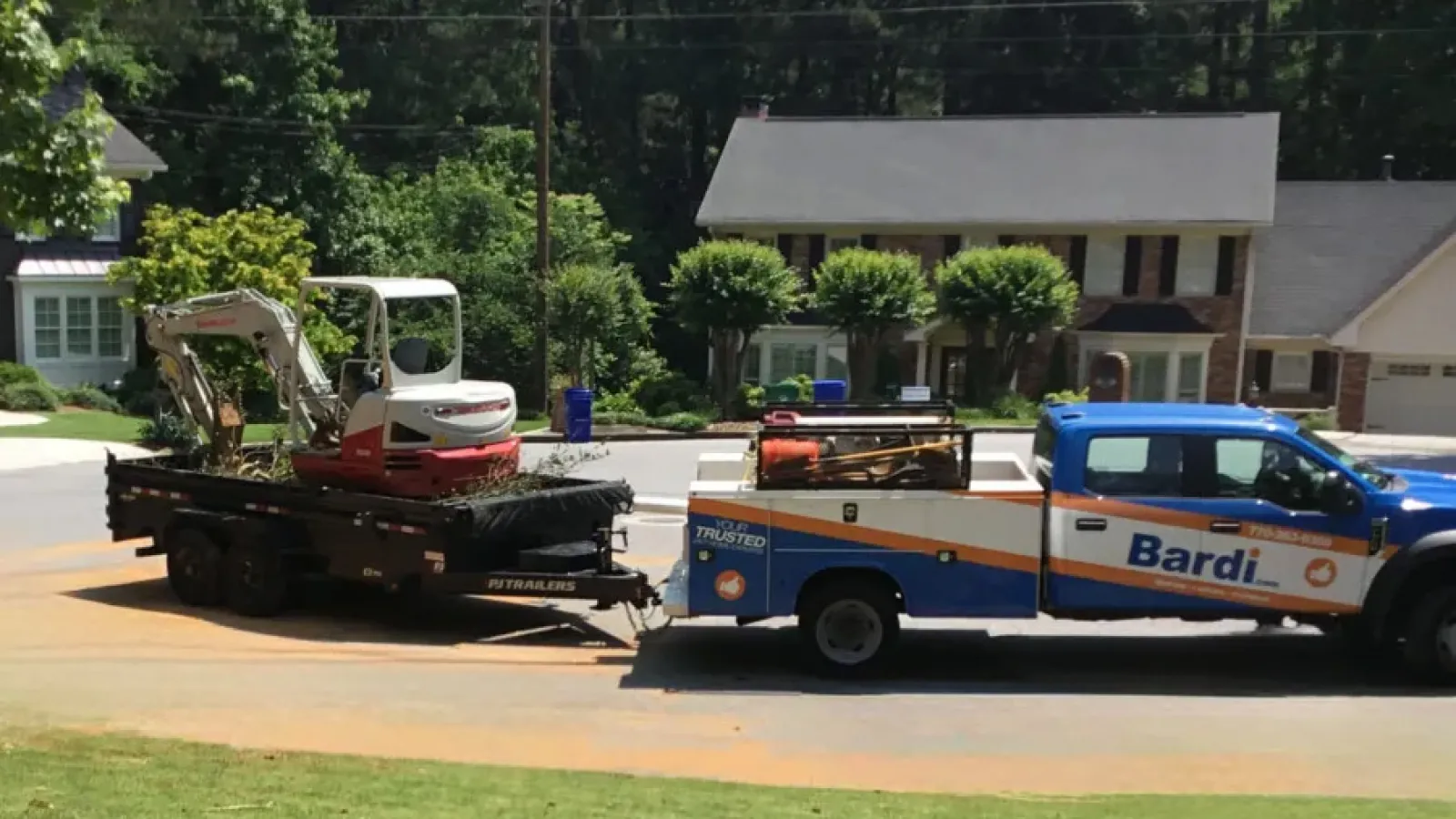 a tow truck towing a car