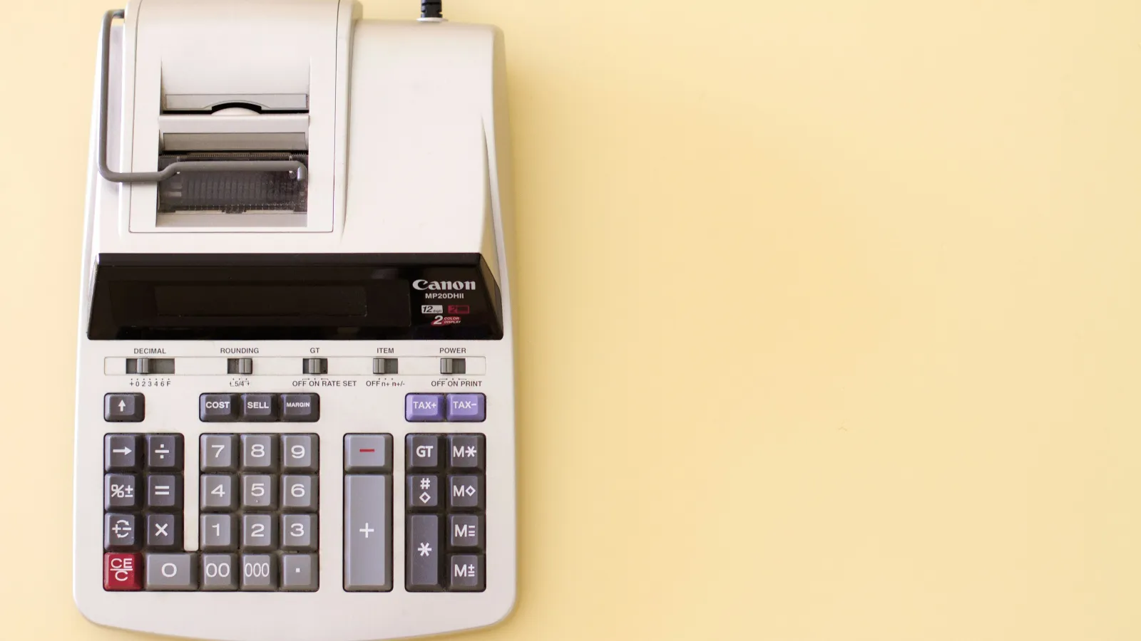 a calculator on a table