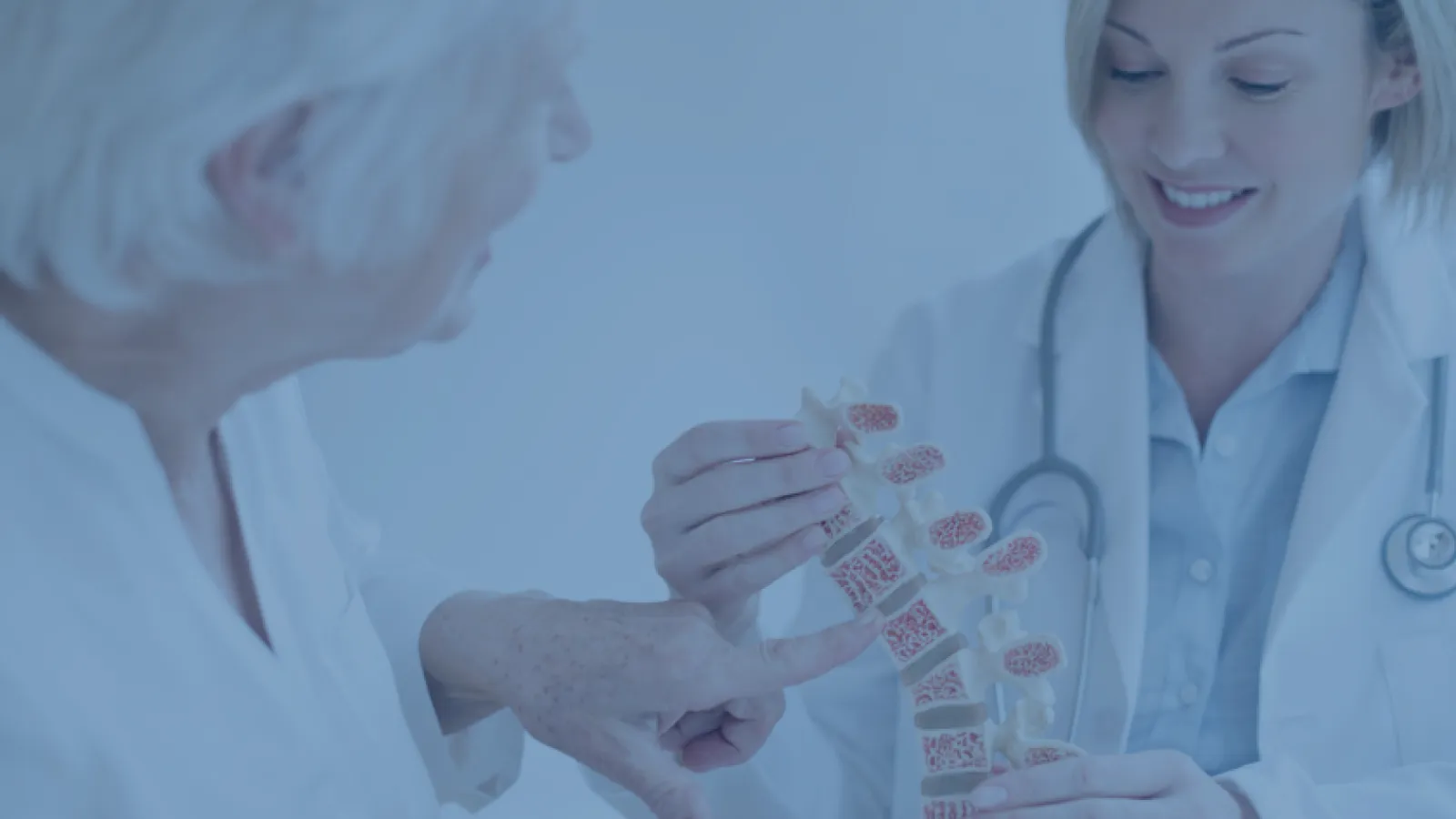 a doctor showing a patient a check