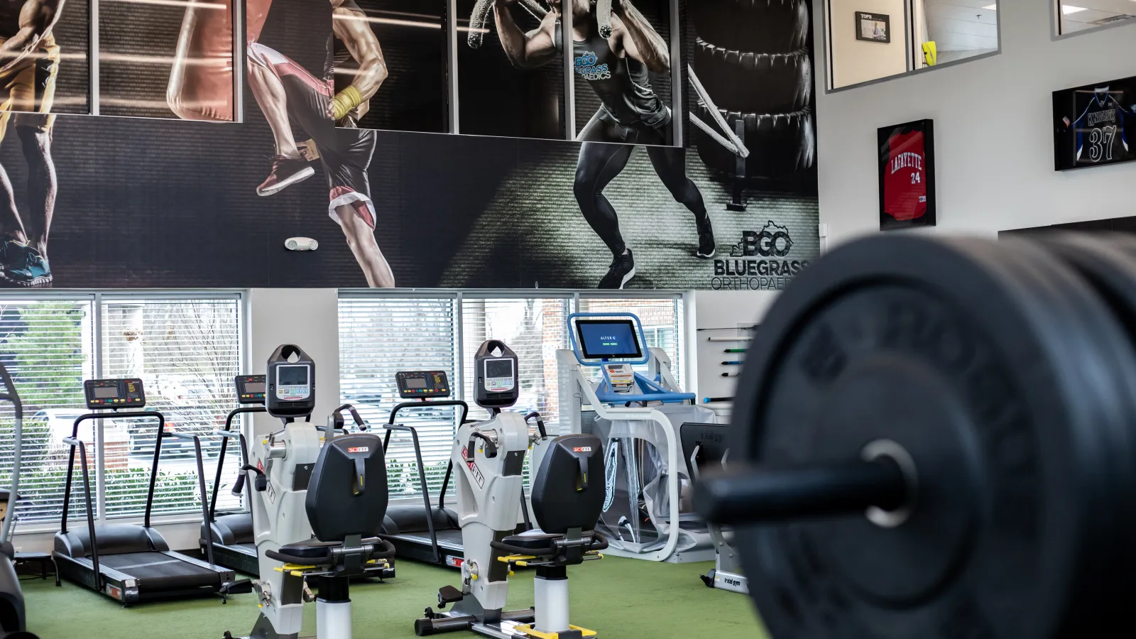 a person sitting on an exercise machine