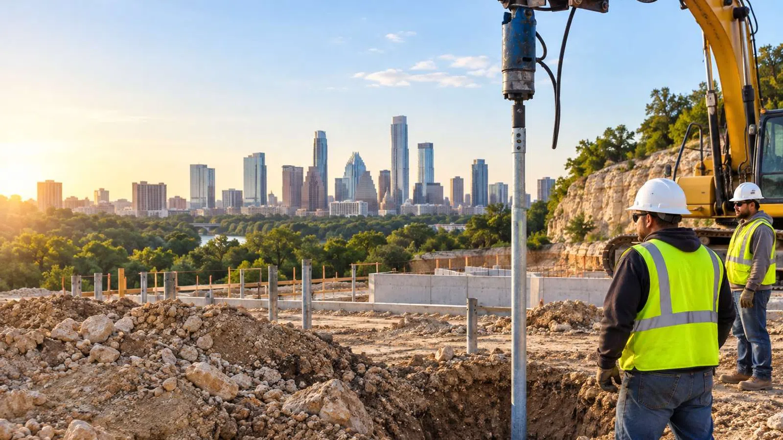 Cantsink Helical Pile Construction and Installation Services Austin Texas