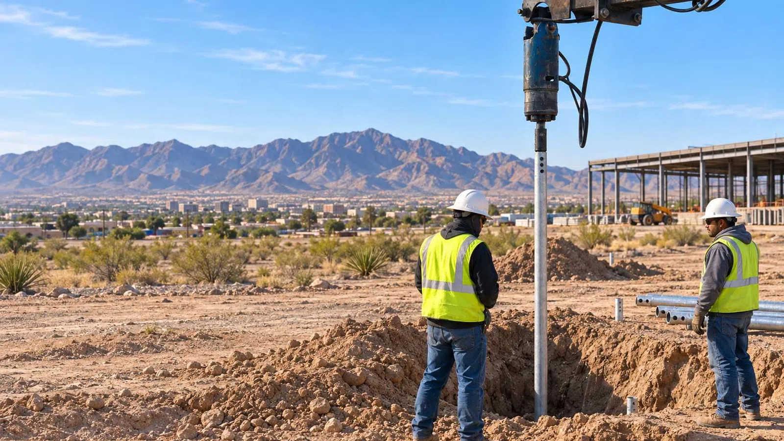 Cantsink Helical Pile Installation El Paso Texas