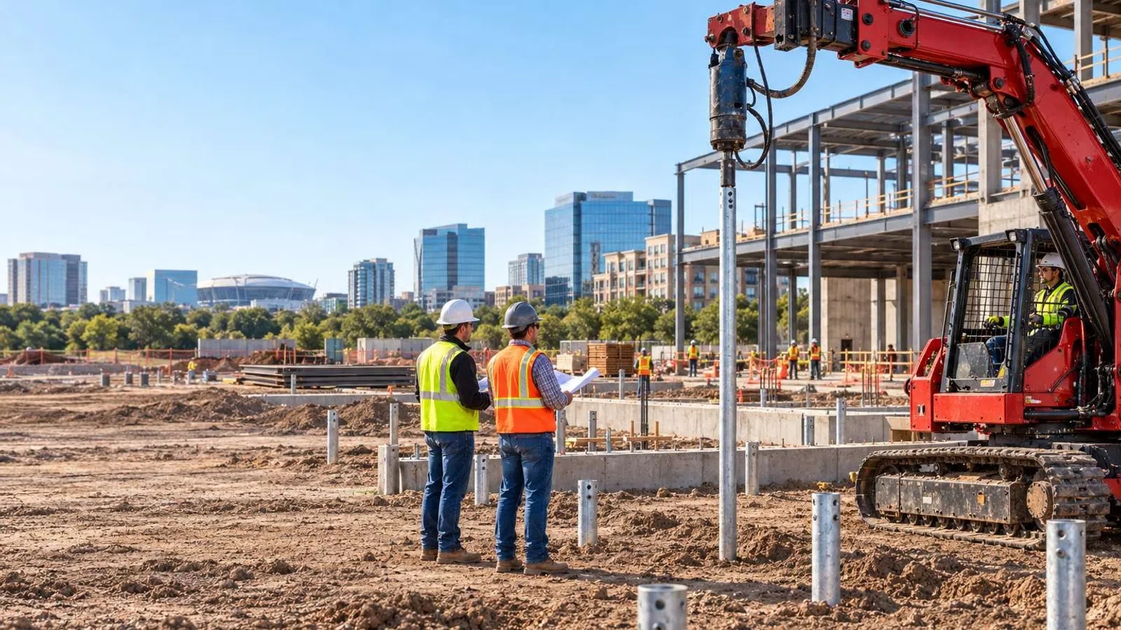 Cantsink Helical Pile Foundation Installation