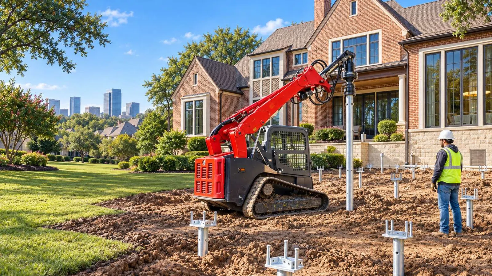 Cantsink Helical Pile Foundation Services Plano Texas