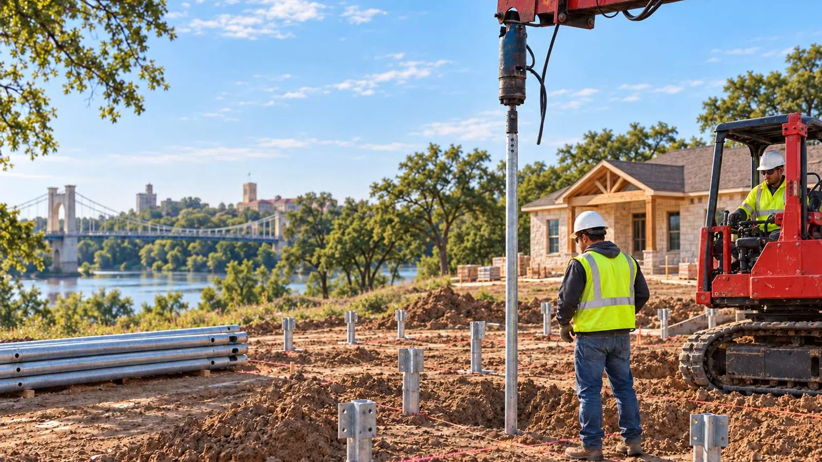 Cantsink Helical Pile Construction Services Waco, TX