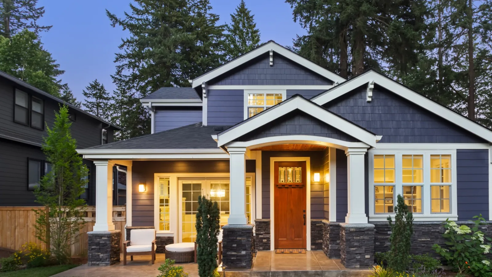 a house with a front yard