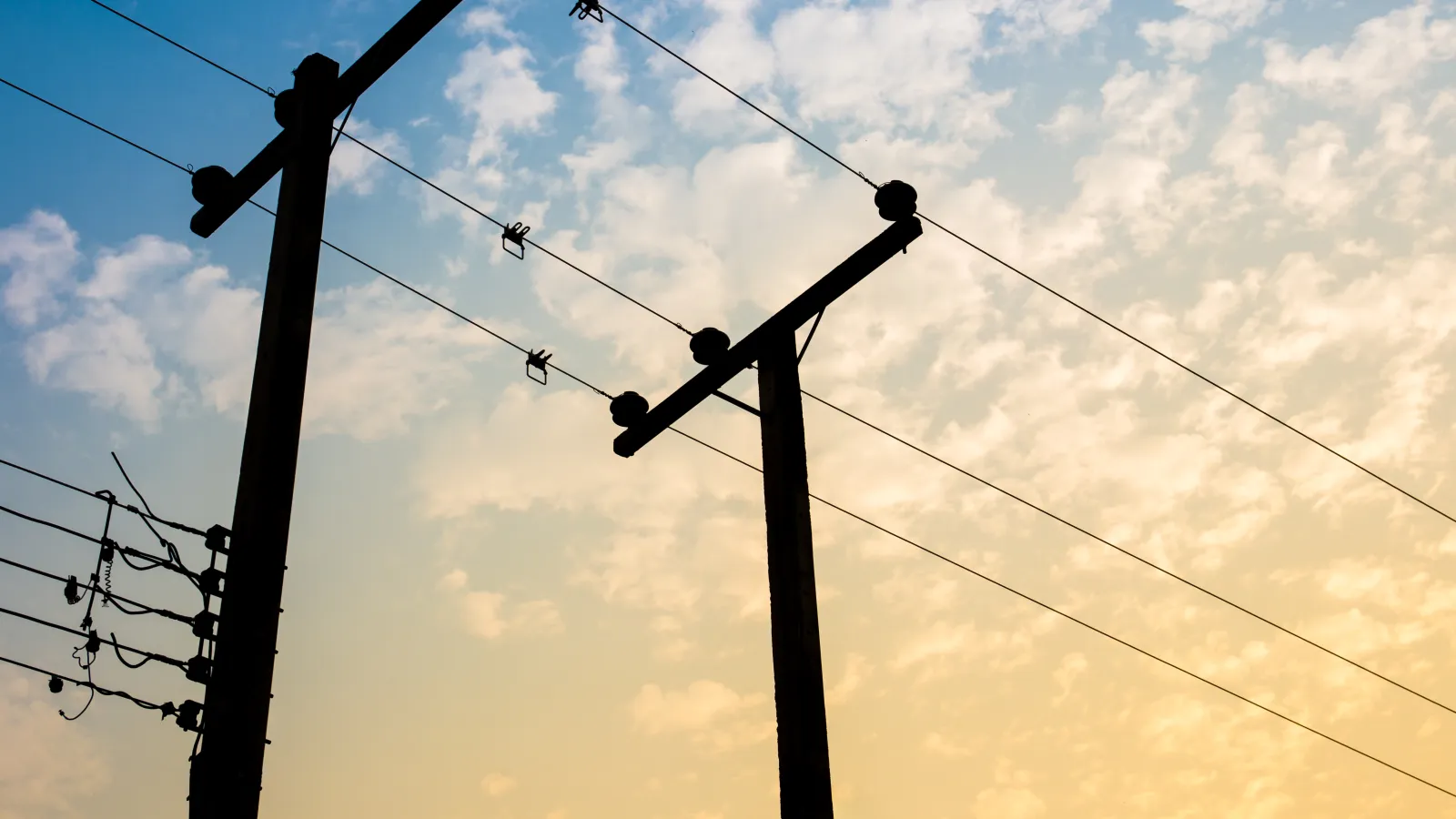 a group of power lines