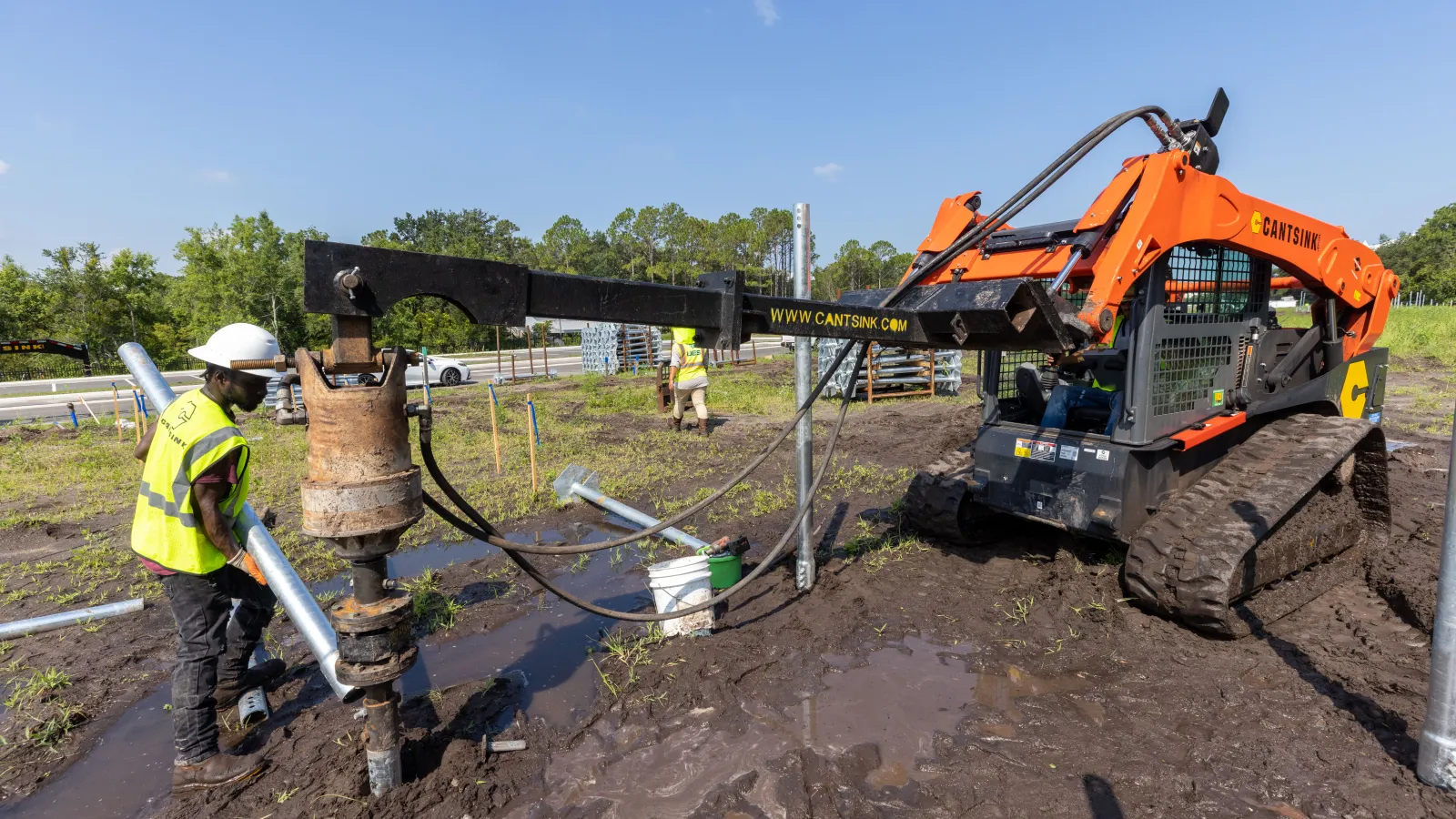 a construction worker at work