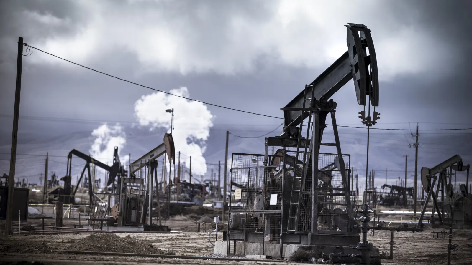 a group of electrical towers