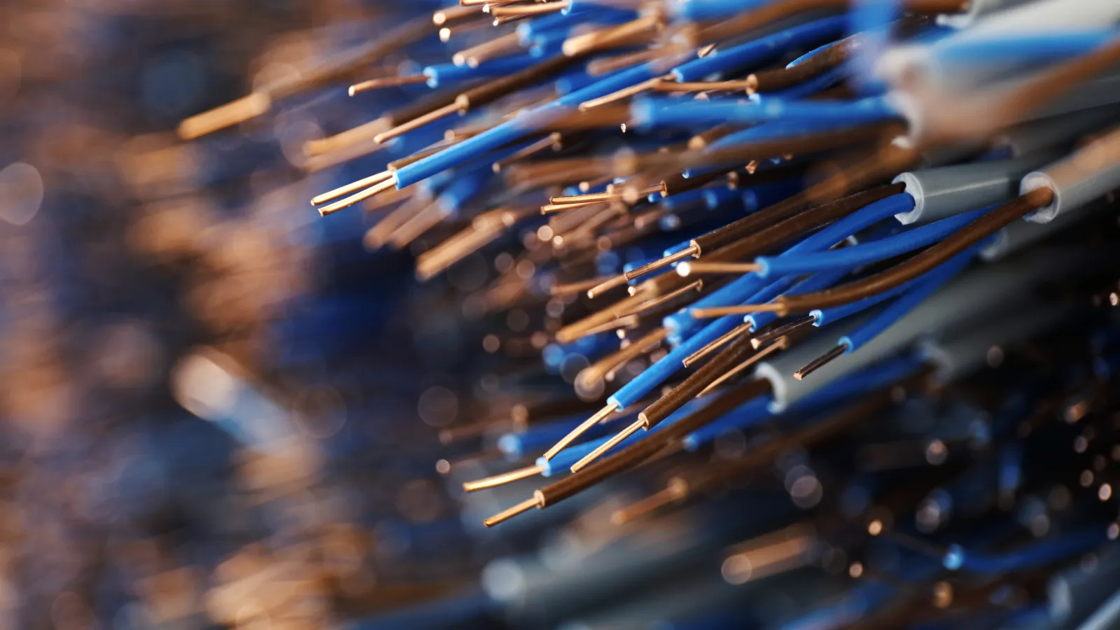 a close-up of a bunch of wires