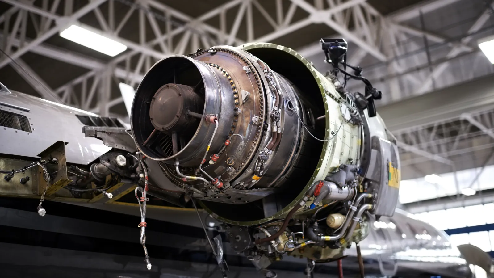 a large silver airplane