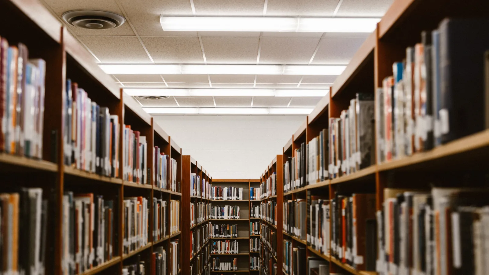 a library with many books