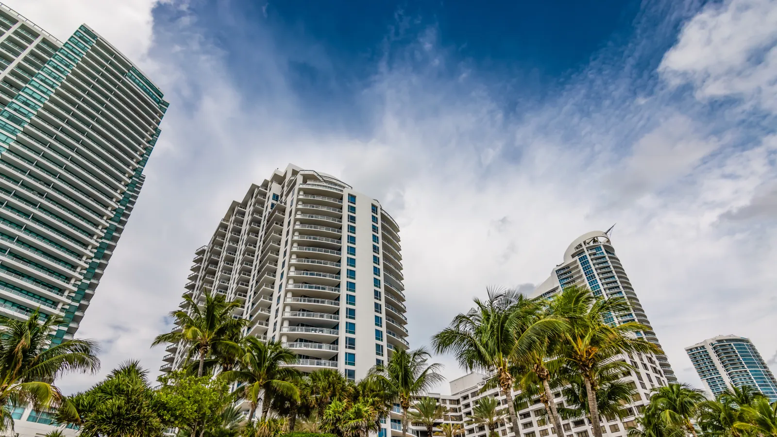 a group of tall buildings