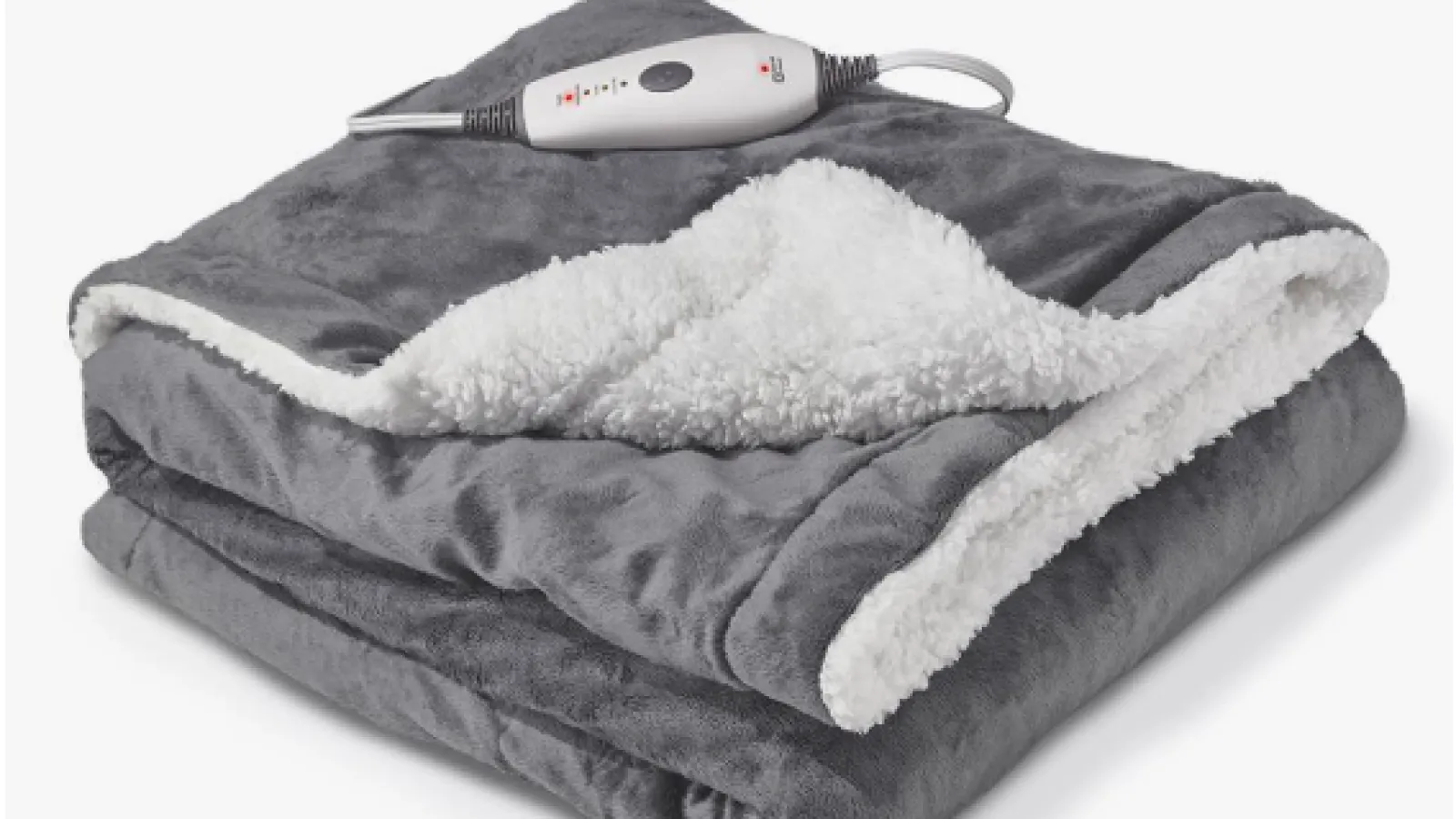 a grey and white knitted item