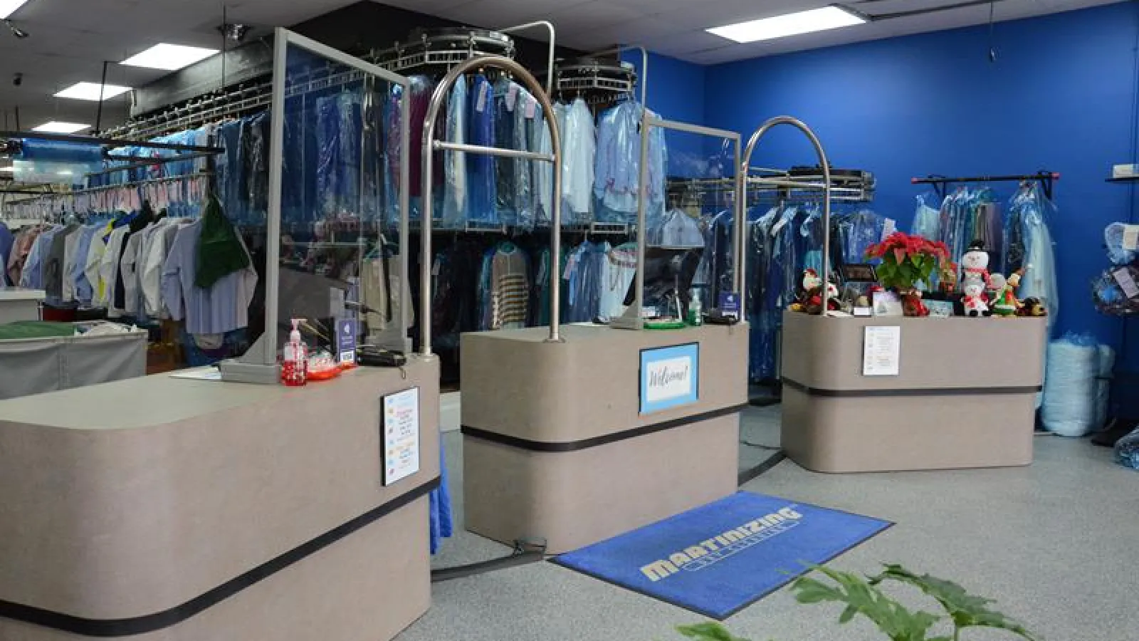 a store with a display of clothing