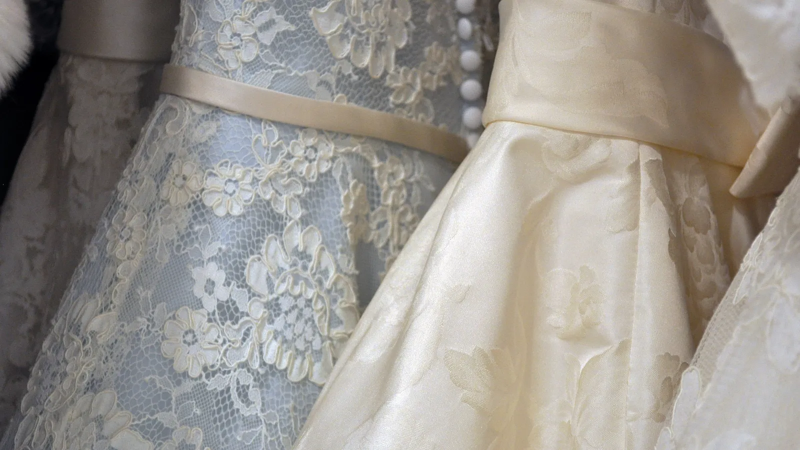 a white dress with a wooden handle