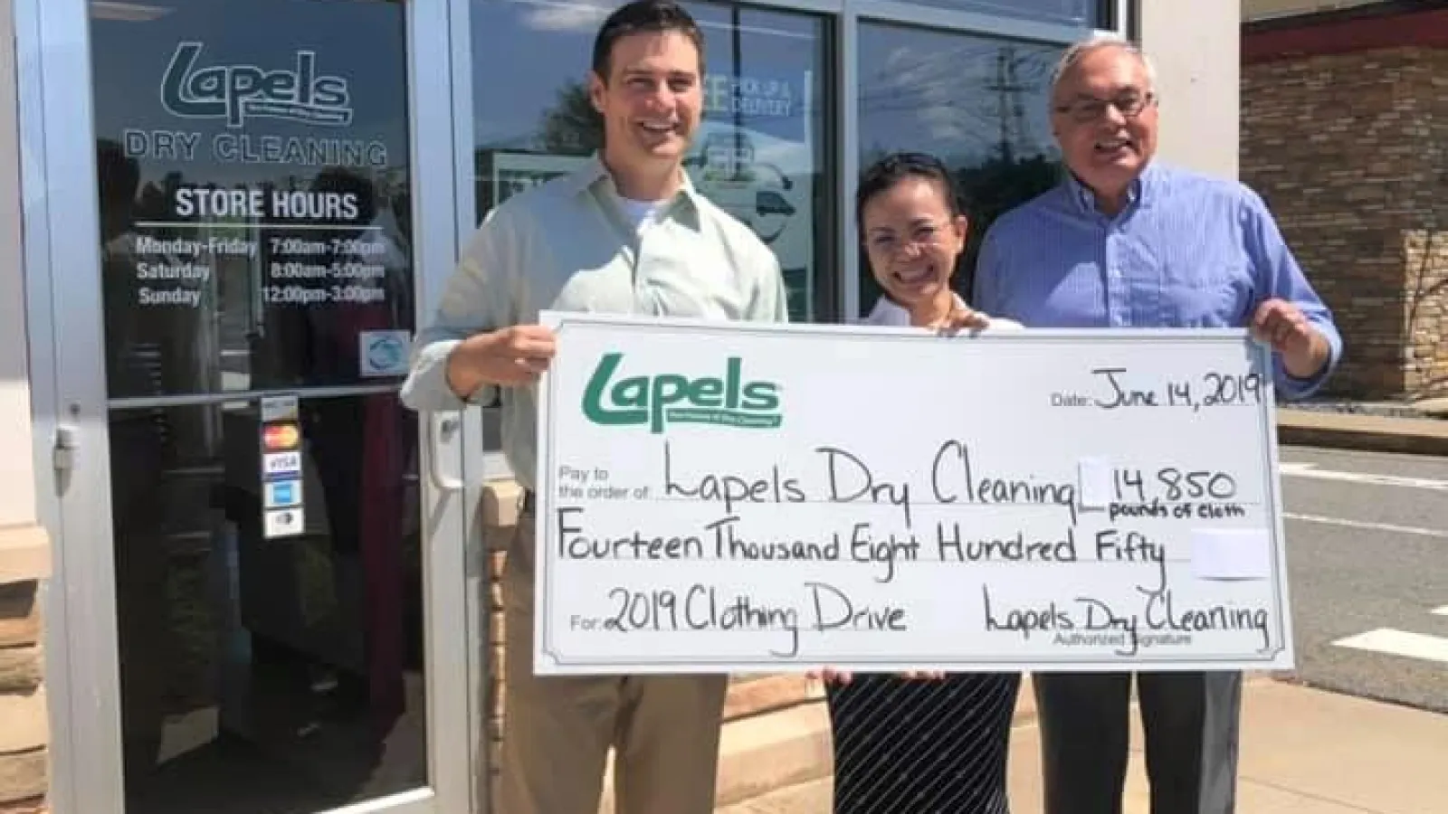 Lapels Dry Cleaning of Wilmington leads annual clothing drive to benefit Big Brother Big Sister Foundation