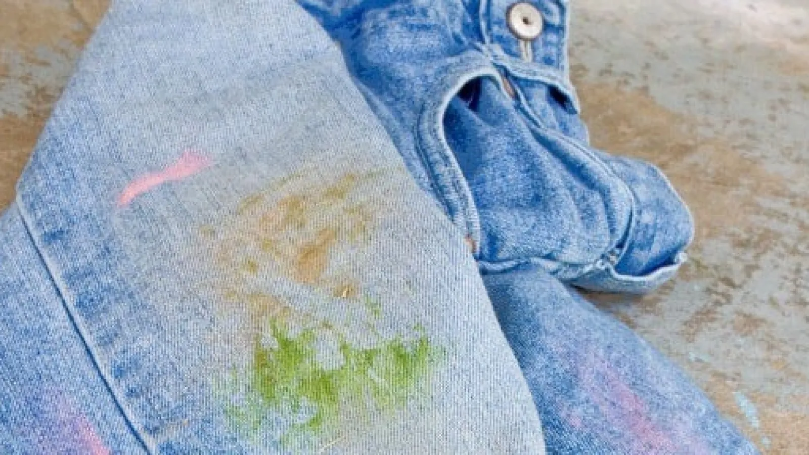 a close up of a person's jeans