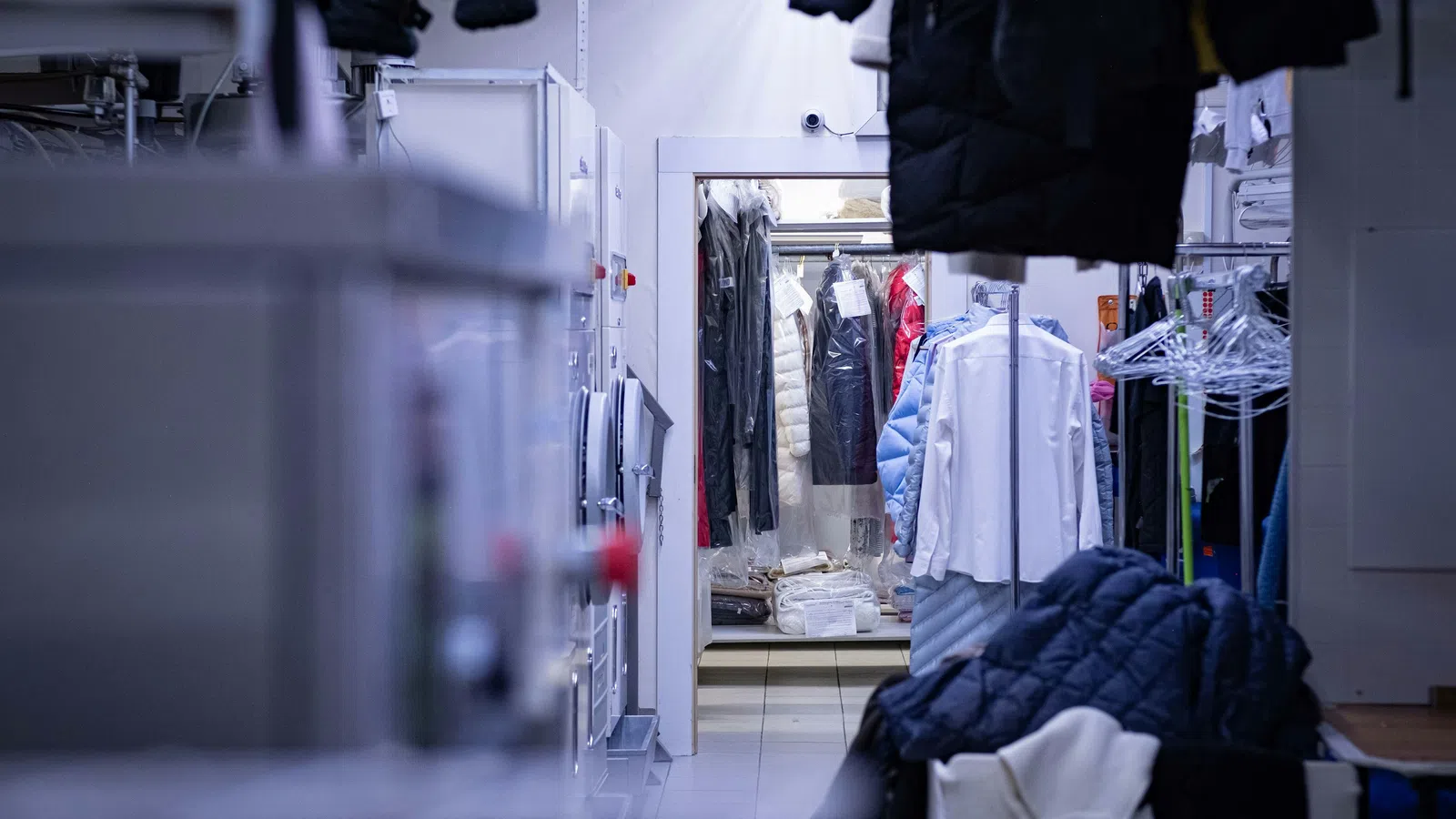 a closet full of clothes