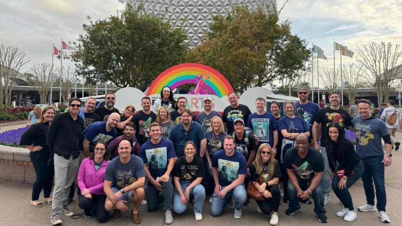 a group of people posing for a photo