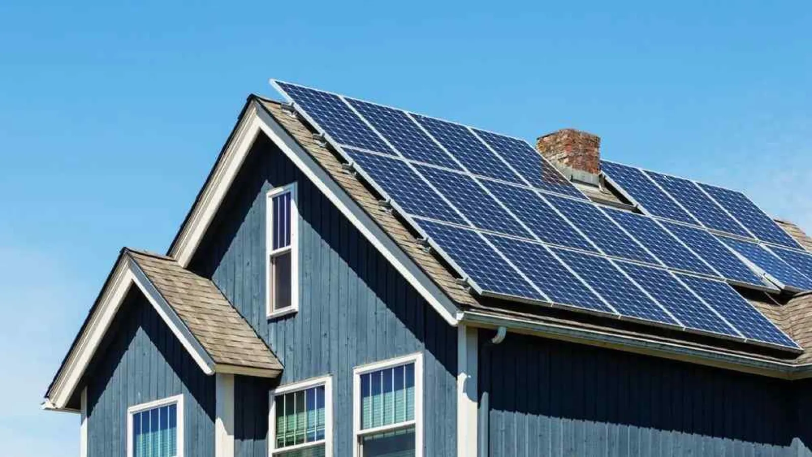 a house with solar panels