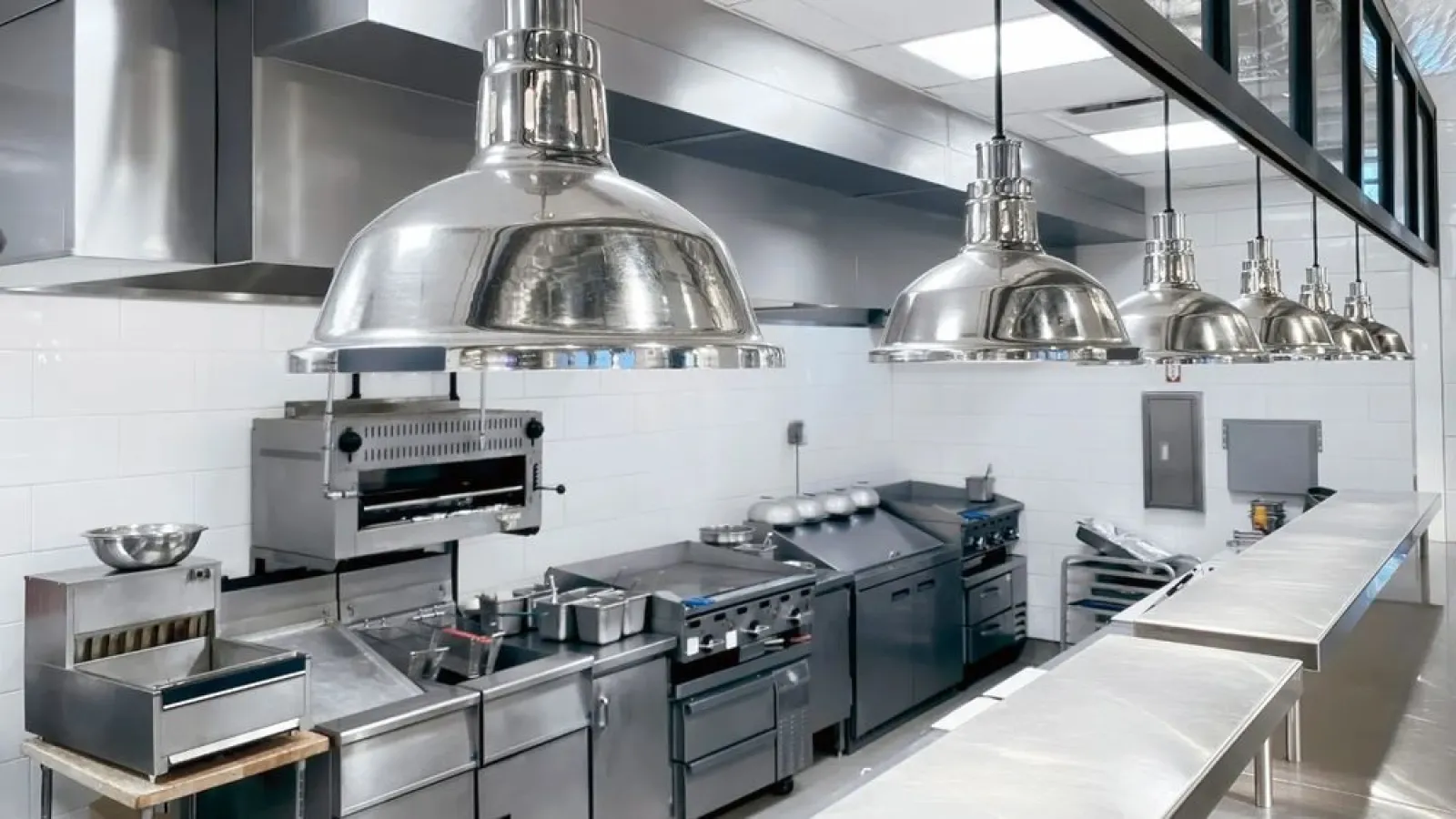 a kitchen with stainless steel appliances