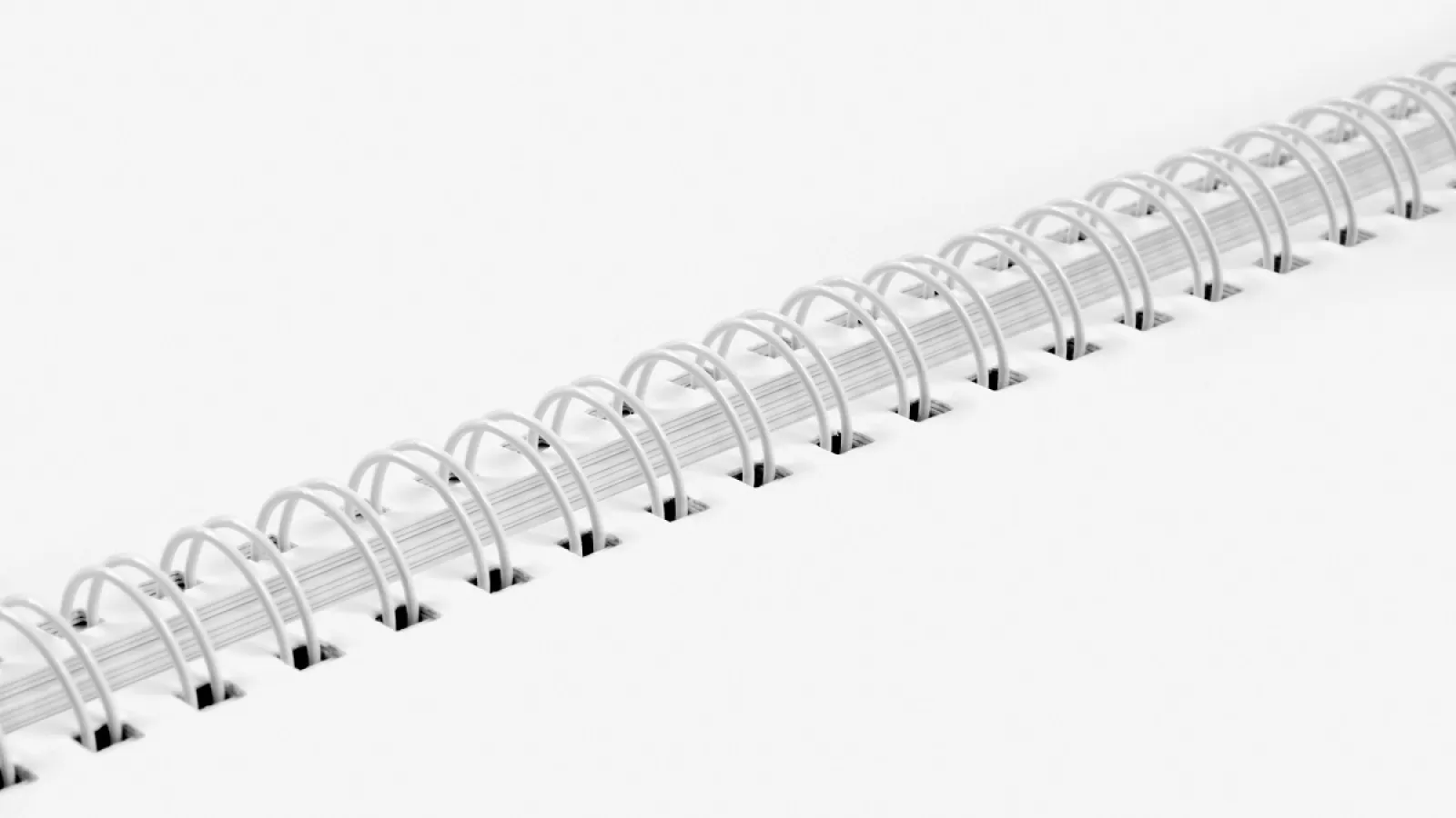 A close-up of an open Wire-O Bound Book