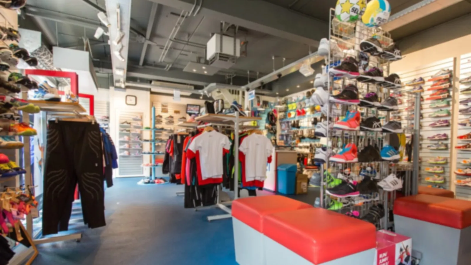 Inside of a Just for Feet store