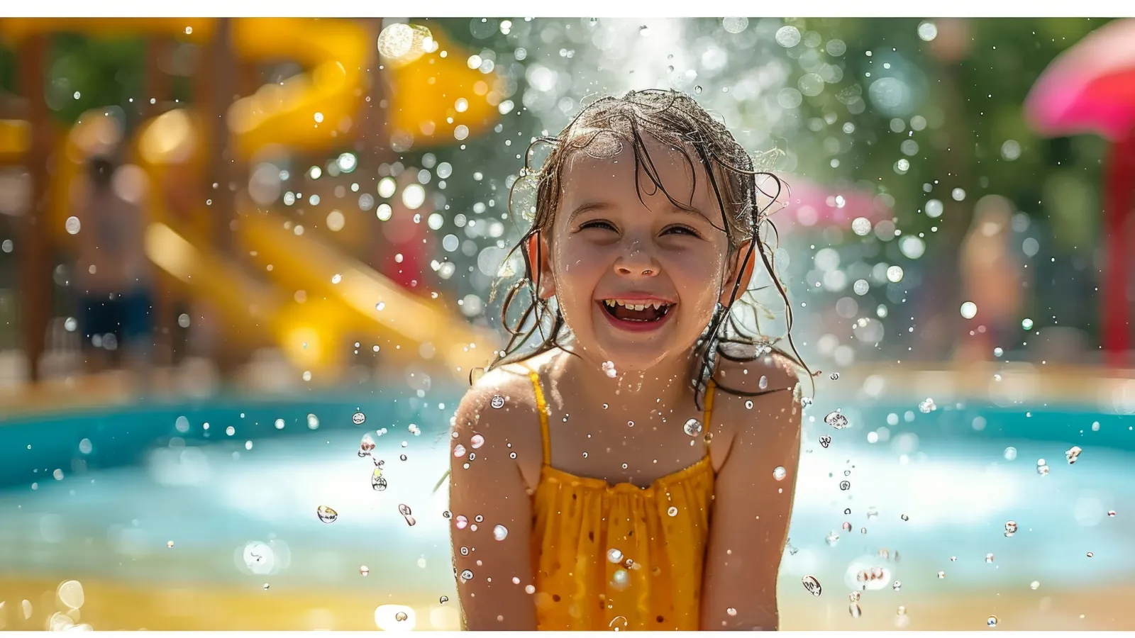 a girl in a swimsuit