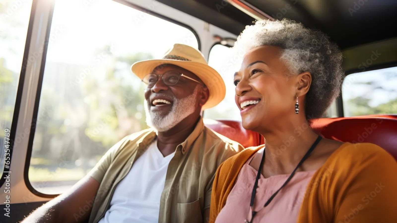 a man and woman smiling