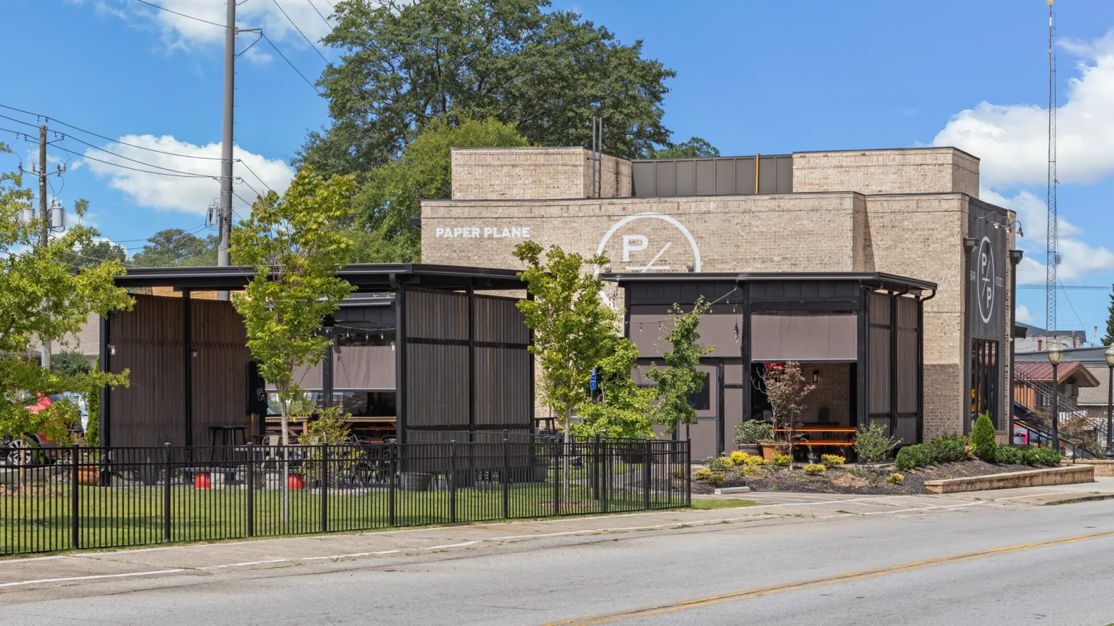 a building with a fence around it