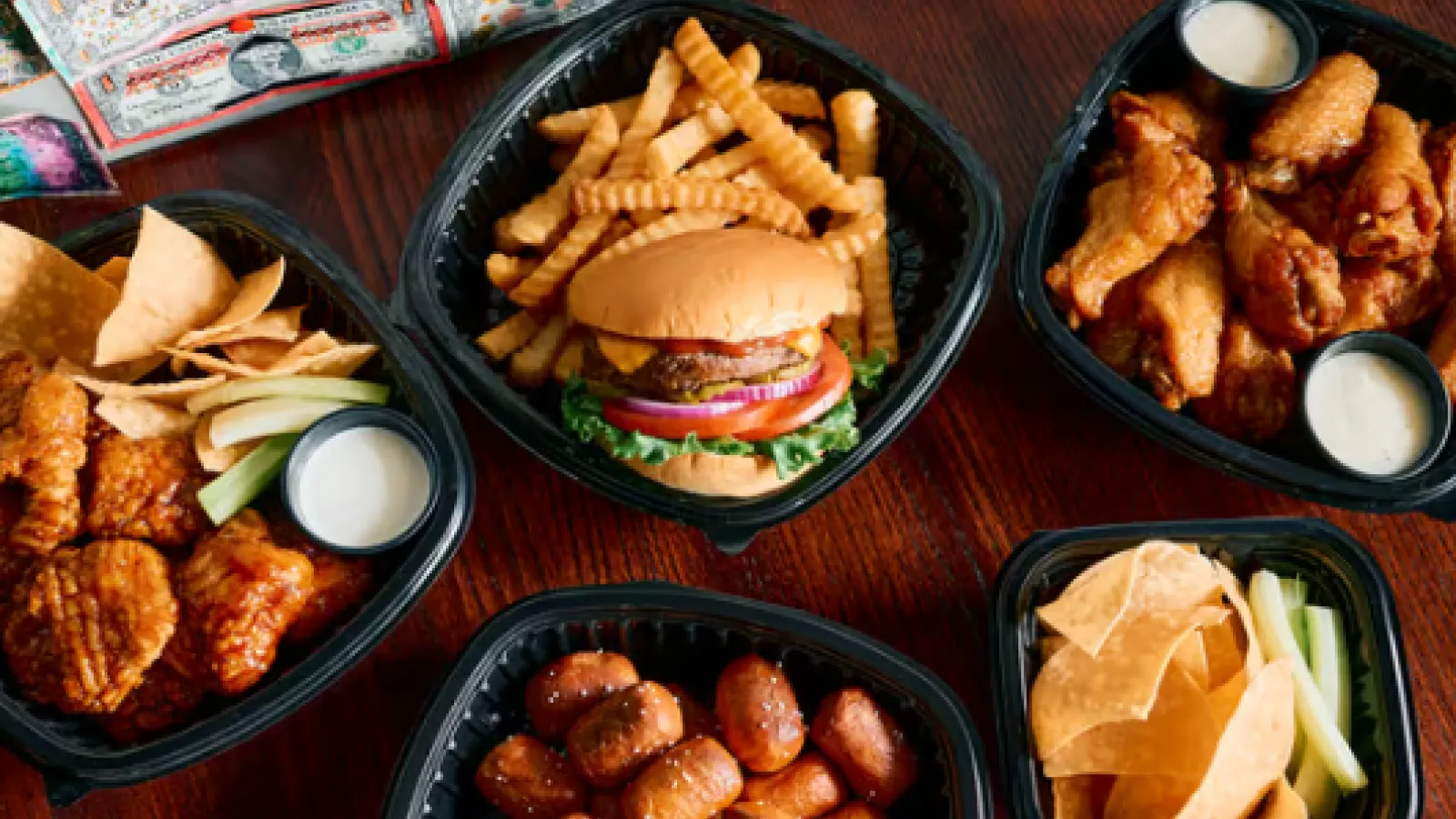 a tray of food