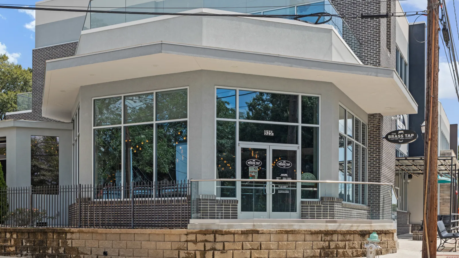 a building with glass windows