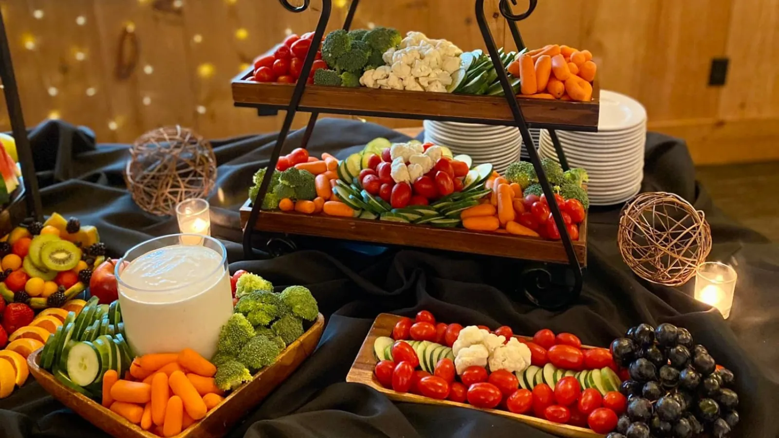 a table with food on it