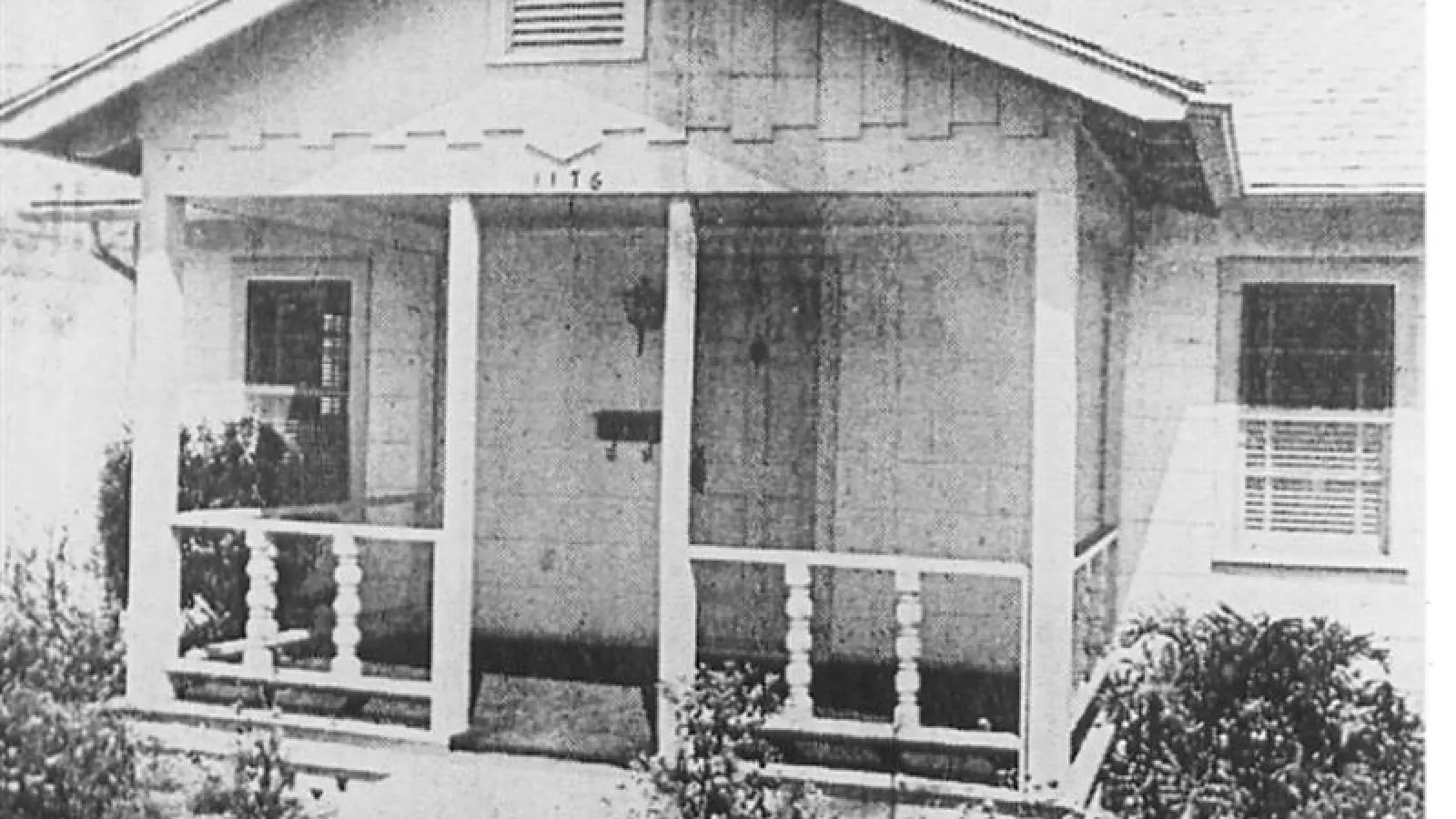 Historic 1977 photo of Suncoast Hospice’s original two-bedroom cottage service center on Cleveland Street, rented for $250 per month; tiny house where volunteers stored walkers in the bathtub, leapt over tables, saved paperclips and rubber bands, and received a “gift of love” payment for their first $100.43 phone bill—humble beginnings of Empath Health’s home-based care mission.