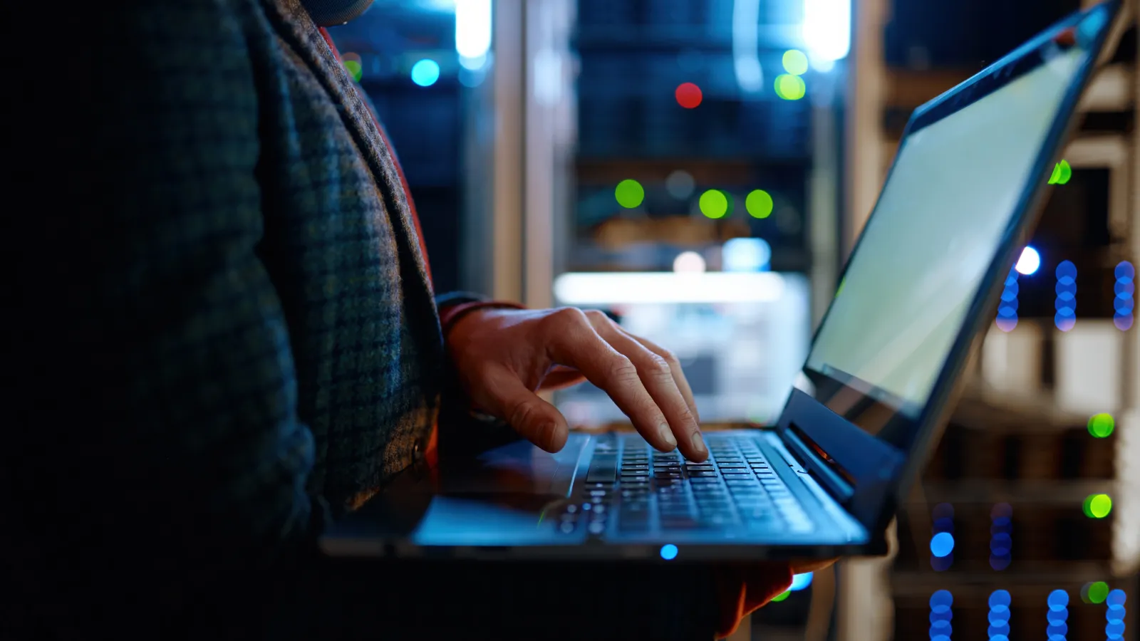 a person using a laptop