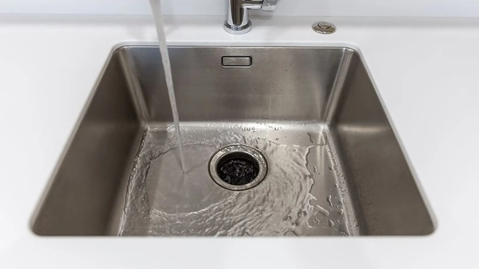 a sink with a faucet