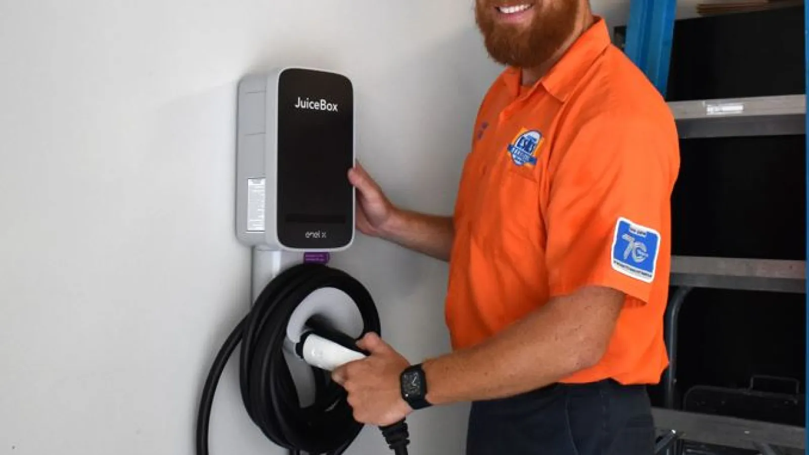 Estes Electrician installing a Juice Box for EV Charging